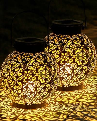 Solar Outdoor Lantern, 2 Pack