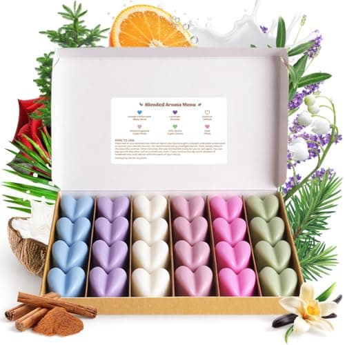 Wax Melts Strong Scented Gift| 24 Pack with 6 Fragrances | Luxury Gift Set Wax Melts| Over 110 Hrs Burn Time Per Box,Soy Wax Based | Pet Friendly | Hand Poured