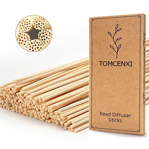 120PCS Reed Diffuser Sticks,19 cm Natural Rattan Wood Sticks,Diffuser Refills,Essential Oil Aroma Diffuser Replacements Sticks for Home,Office (Natural Colour)