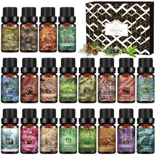 20x10ml Essential Oil Set, Wood Essential Oils for Diffusers for Home