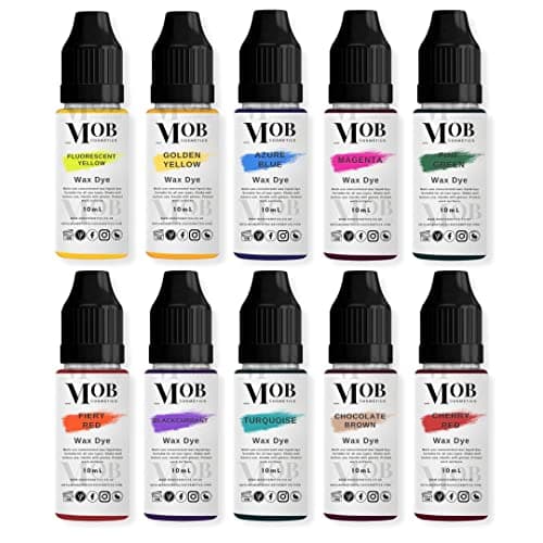 10 x 10mL Liquid Candle Wax Dyes Set - Eco SOYA and Paraffin Soy Wax Melts, Gel Pigment Colour - 10mL - Concentrated - Candle Making Supplies