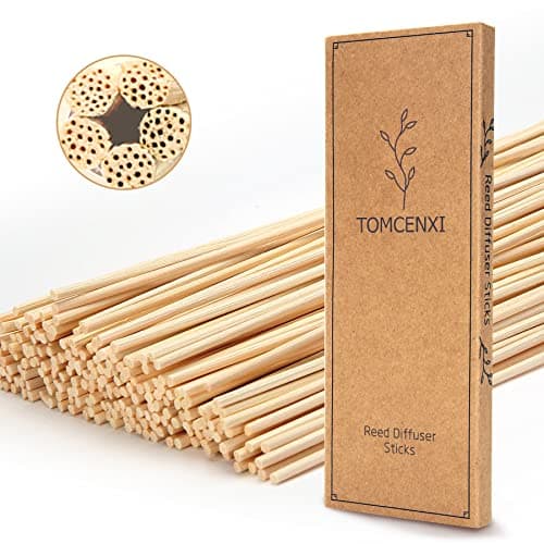 T&Cx 120PCS Reed Diffuser Sticks,25cm Natural Rattan Sticks,Reed Diffuser Replacement,Essential Oil Aroma Diffuser Replacements for Home, Office