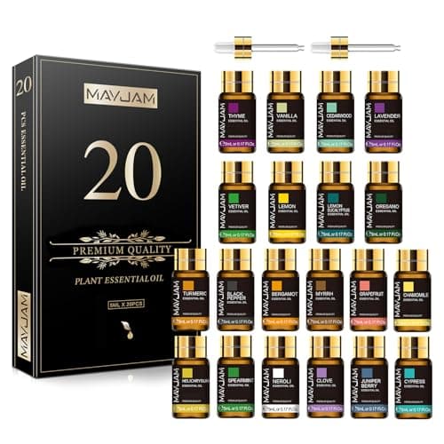 MAYJAM 20 Pcs Pure Essential Oil Set, Top 20 Aromatherapy Oil - 5ML