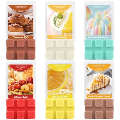 DERDUFT Wax Melts 6 Pack, Scented Wax Melts, Wax melts, Scented Soy Wax for Wax Warmer Mlet for Home Fragrance