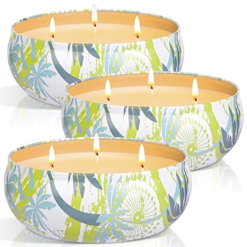 Citronella Candle Outdoor, 3 Wicks 36oz Garden Citronella Candles Gift Set, 240-300 Hour Burn Natural Soy Wax Candle for Outdoors, Indoors, Home, Garden, Patio, Camping