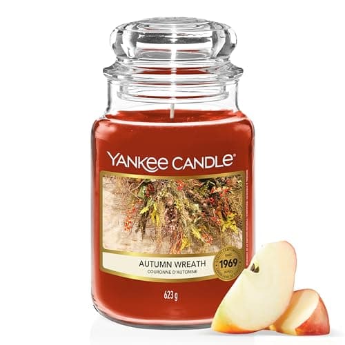 Yankee Candle Scented Candle | Autumn Wreath Large Jar | Long Burning Candles: up to 150 Hours | Perfect Gifts for Women