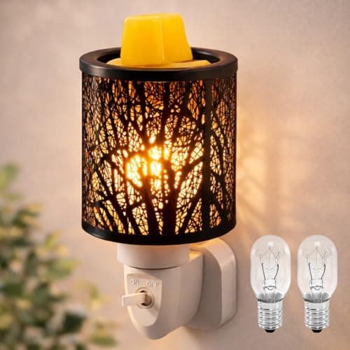 JOYOLO Plug In Wax Melt Burners Electric Oil Burner Wall, Wax Warmer With Spare Bulb for Bathroom Home Office, Night Light Scentsy Gift & Decor (Tree)