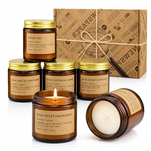 Scented Candles Gift Set for Women, 6 Pack Soy Wax Aromatherapy Candles, Long Lasting Scented Candles for Home Fragrance, Birthday, Christmas and Mother's Day, Mum, Wife and Friends, Up to 150 Hours