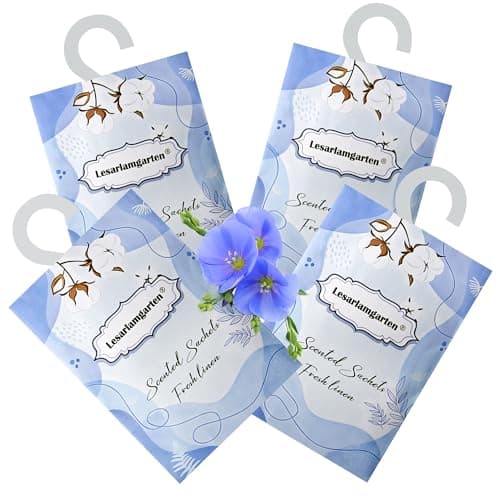 Fresh linen Scented Sachets,Wardrobe Fresheners,4 bags in one pack