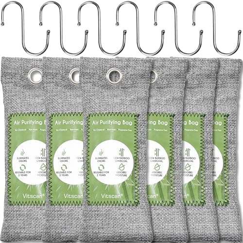 6 Pack Bamboo Charcoal Odour Absorbers