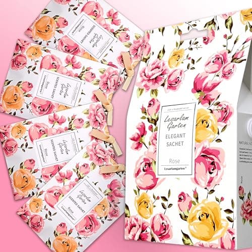 Rose Scented Sachets, Wardrobe Fresheners, drawer sachet potpourri 4 packs