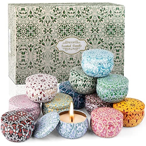 Dsclavacy Scented Candles Gifts for Women, 12 Pack 2.5 Oz Candle Set, Natural Soy Wax, Aromatherapy Candles for Birthday, Christmas Gifts, Portable