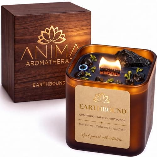 Anima® Earthbound Crystal Candle for Protection & Grounding Energy