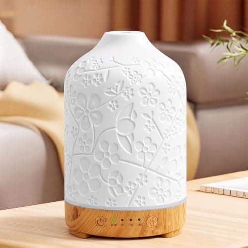 Wood-Grain Electric Diffuser with Timer