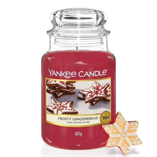 Yankee Candle Scented Candle | Frosty Gingerbread Large Jar Candle | Burn Time: up to 150 Hours