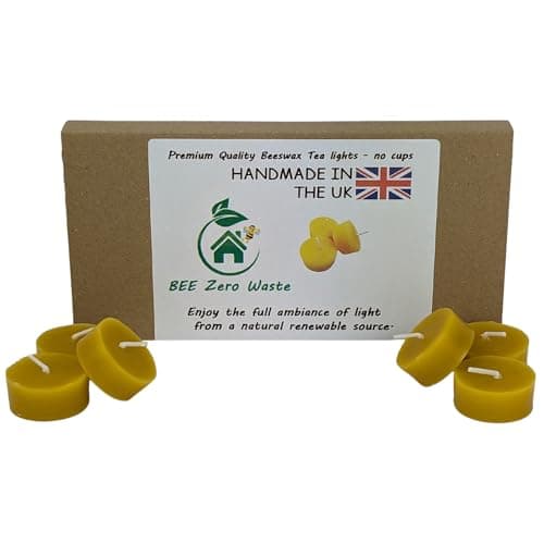 Bee Zero Waste Handmade Beeswax Tealights, 15 Pcs