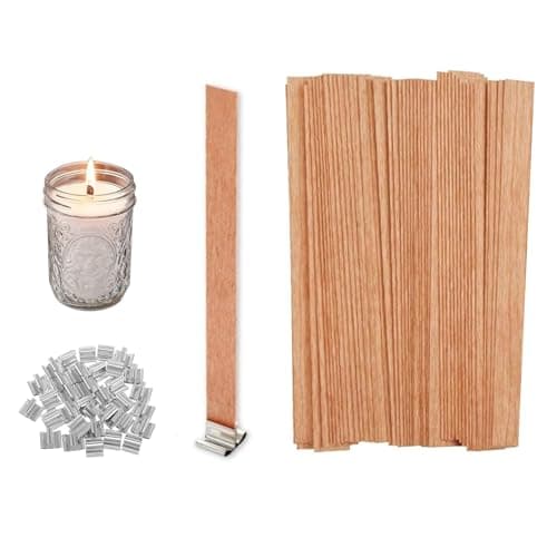 50pcs Wood Wicks, 13cm Long, for DIY Candles