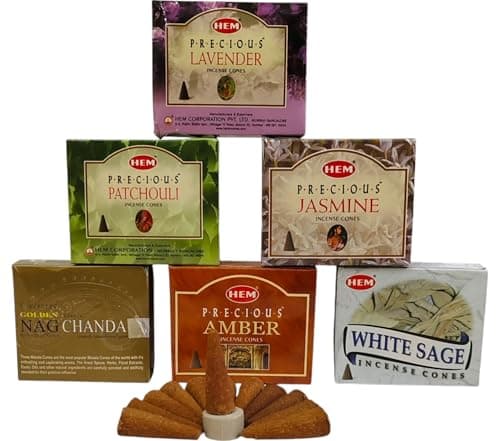 Assorted Nag Chandan Incense Dhoop Cones, 5 Pack