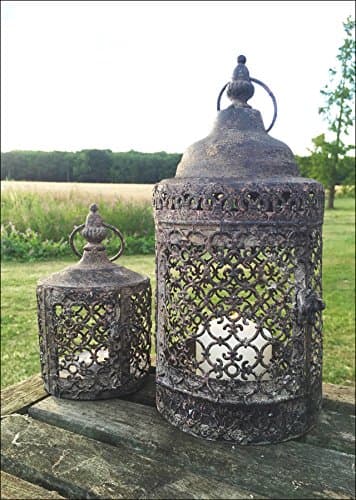 Vintage Moorish Lantern Candle Holder, Set of Two