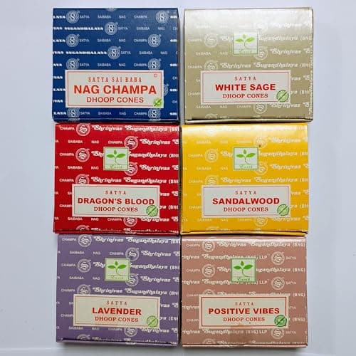 Assorted Incense Cones Gift Collection, 72 Sticks