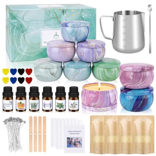 Candle Making Kit, Beeswax, Wicks, Tins